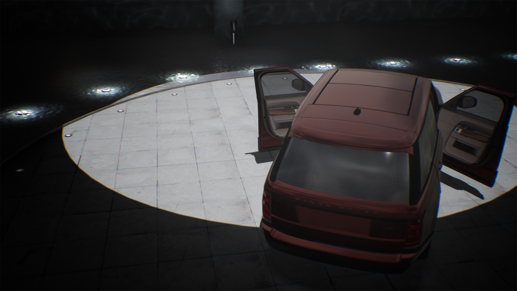 Top view of the car