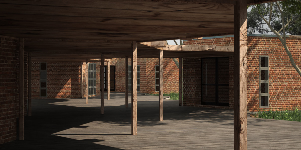 Inside render of the Kinder Garden I designed for my MSc. Architectural Thesis