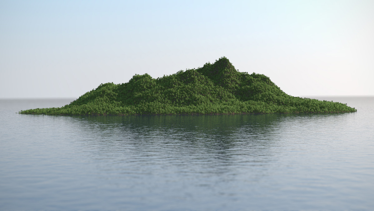 Render I did as part of a tutorial for scattering foliage