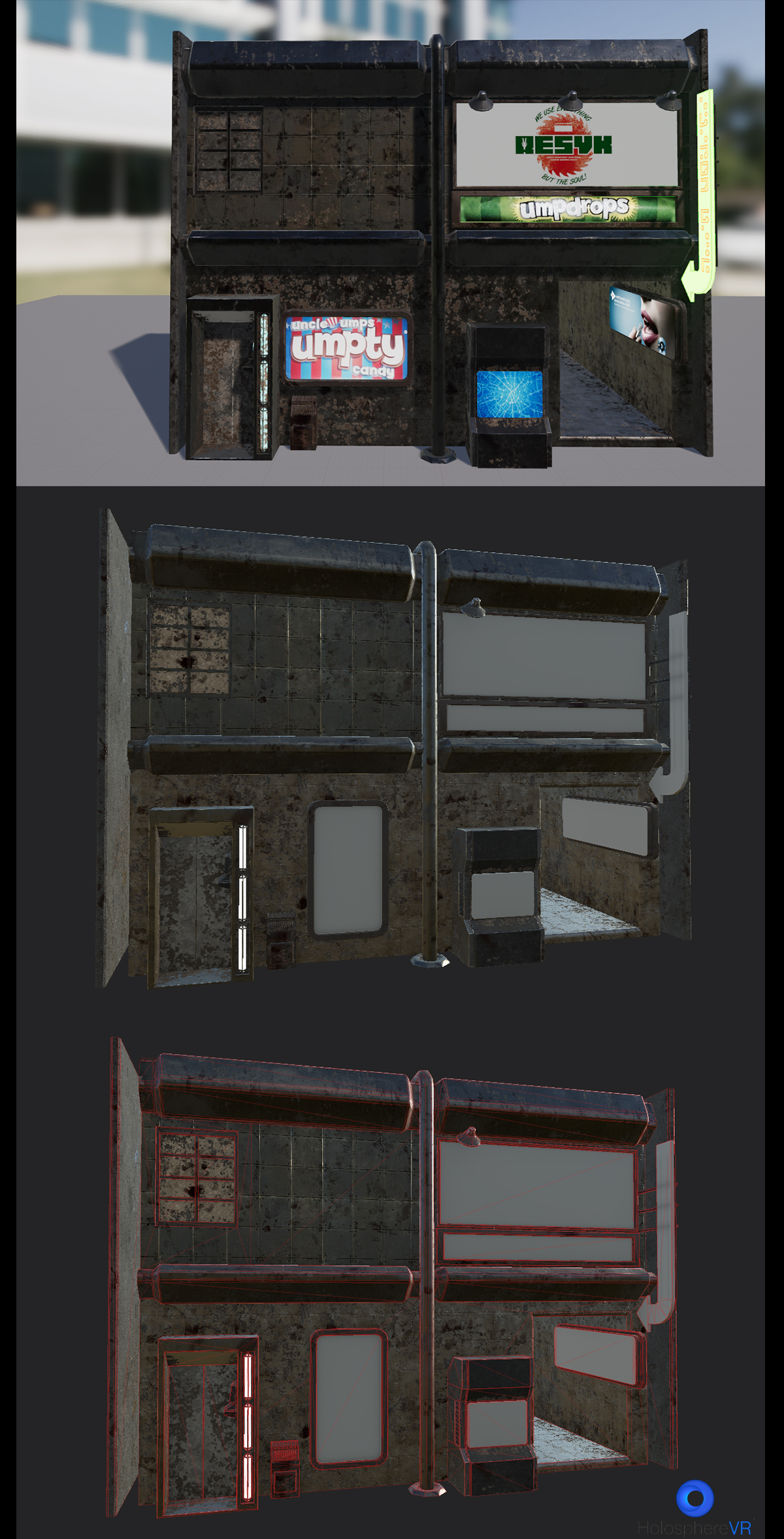 Side buildings